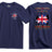 OP Banner Veteran Double Side Printed T-Shirt - Navy Blue