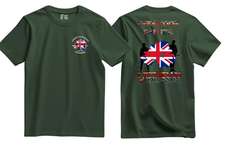 OP Banner Veteran Double Side Printed T-Shirt - Olive Green
