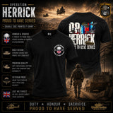 OP Herrick Veteran Double Side Printed T-Shirt - Design