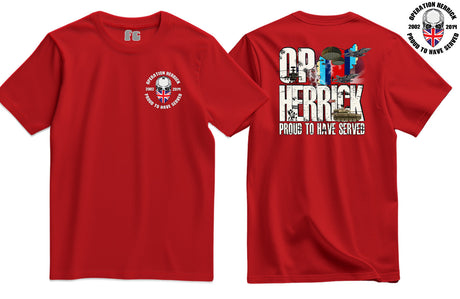 OP Herrick Veteran Double Side Printed T-Shirt - Red
