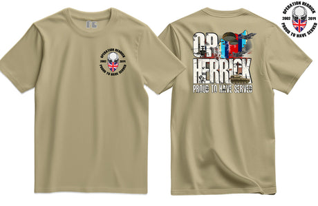 OP Herrick Veteran Double Side Printed T-Shirt - Sand