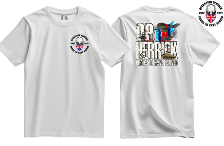 OP Herrick Veteran Double Side Printed T-Shirt - White