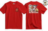 OP Telic Iraq War Zone Veteran Double Side Printed T-Shirt - Red