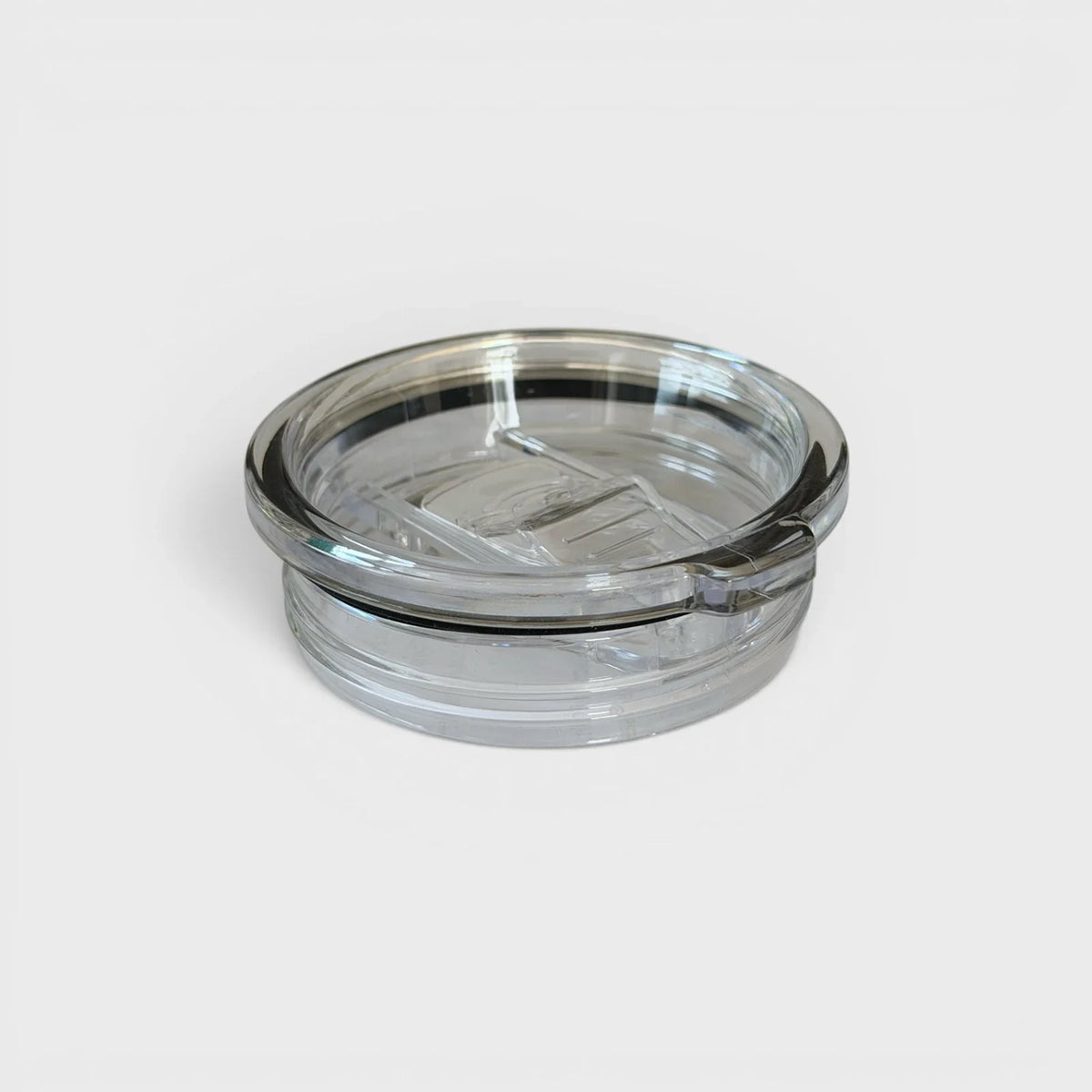 Clear sliding sip lid supplied with the Orbie 12oz insulated cup
