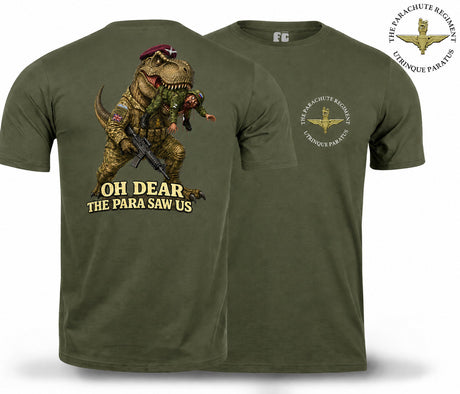 Oh Dear The Para Saw Us T-Shirt - Olive Green