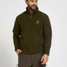 Jack Pyke Pheasant Fleece Pullover in Dark Olive from the front on white background