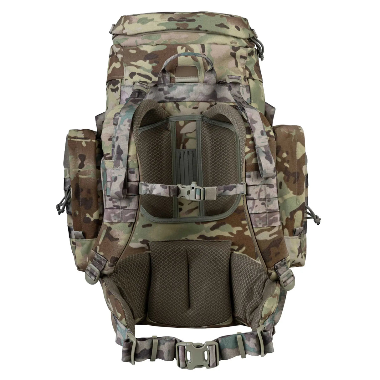 Highlander Pinnacle Rucksack 50L in HMTC camo from the back