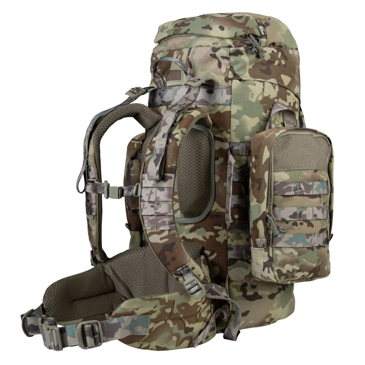 Highlander Pinnacle Rucksack 50L in HMTC camo from the back