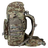 Highlander Pinnacle Rucksack 50L in HMTC camo from the side