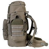 Highlander Pinnacle Rucksack 50L in ranger green from the side