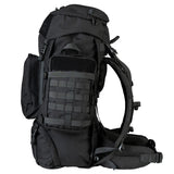 Highlander Pinnacle Rucksack 70L in black side on white background
