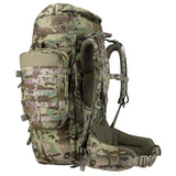 Highlander Pinnacle Rucksack 70L in hmtc camo side on white background
