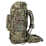 Highlander Pinnacle Rucksack 70L in hmtc camo side on white background
