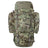 Highlander Pinnacle Rucksack 70L in HMTC Camo - front view with both side pouches fitted
