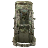 Highlander Pinnacle Rucksack 70L in hmtc camo back on white background