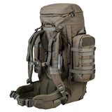 Highlander Pinnacle Rucksack 70L in ranger green back side on white background