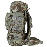 Highlander Pinnacle Rucksack 90L in HMTC Camo side on white background