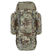 Highlander Pinnacle Rucksack 90L in HMTC Camo - front three-quarter view
