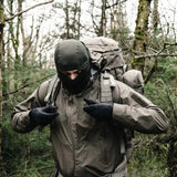 Highlander Pinnacle Rucksack 90L in ranger green in the outdoors