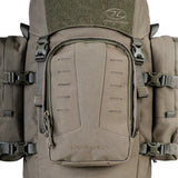 Highlander Pinnacle Rucksack 90L in ranger green front pocket on white background