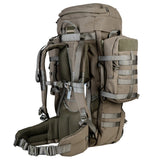 Highlander Pinnacle Rucksack 90L in ranger green back on white background