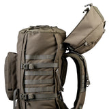Highlander Pinnacle Rucksack 90L in ranger green lid on white background