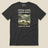 Pitch Late Leave Early T-Shirt in Dark Grey, laid flat, front view