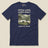 Pitch Late Leave Early T-Shirt in Navy, laid flat, front view