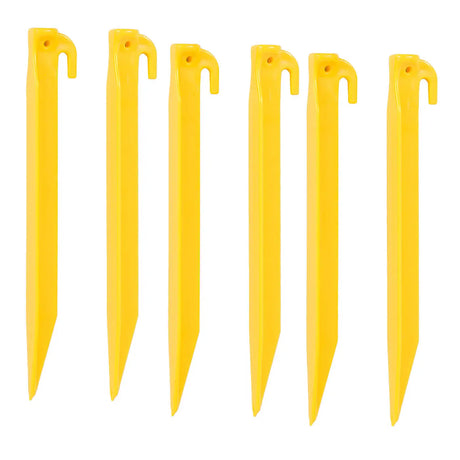 Highlander Plastic Angle Tent Pegs (Pack of 6) | Task Outdoor