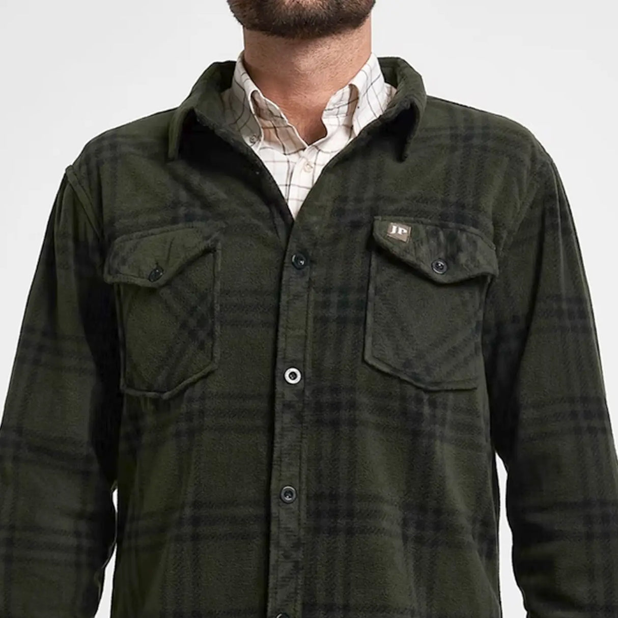 Jack Pyke Polar Fleece Shirt Green Check | Task Outdoor