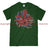 Poppies On Union Flag Watercolour Printed T-Shirt - Commando Green