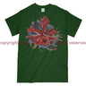 Poppies On Union Flag Watercolour Printed T-Shirt - Commando Green