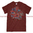 Poppies On Union Flag Watercolour Printed T-Shirt - Maroon