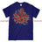 Poppies On Union Flag Watercolour Printed T-Shirt - Navy Blue
