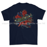 Poppy And Spitfire Lest We Forget Printed T-Shirt - Colourway 7