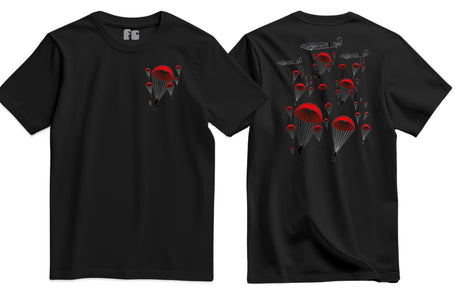 Poppy Chutes Lest We Forget Double Print T-Shirt - Black (alternate view)