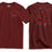 Poppy Chutes Lest We Forget Double Print T-Shirt - Maroon