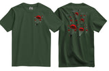 Poppy Chutes Lest We Forget Double Print T-Shirt - Olive Green