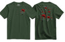 Poppy Chutes Lest We Forget Double Print T-Shirt - Olive Green
