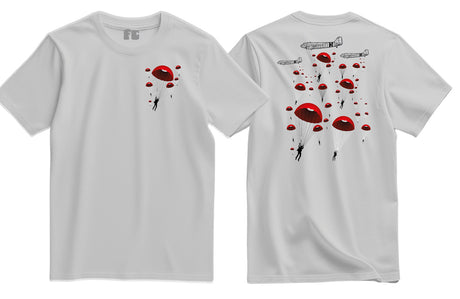 Poppy Chutes Lest We Forget Double Print T-Shirt - White