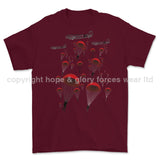 Poppy Chutes 'We Will Remember Them' Printed T-Shirt - Maroon