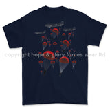 Poppy Chutes 'We Will Remember Them' Printed T-Shirt - Navy Blue