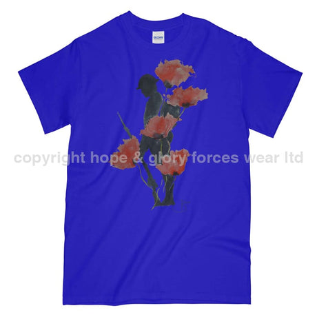 We Will Remember Them Printed T-Shirt - Royal Blue