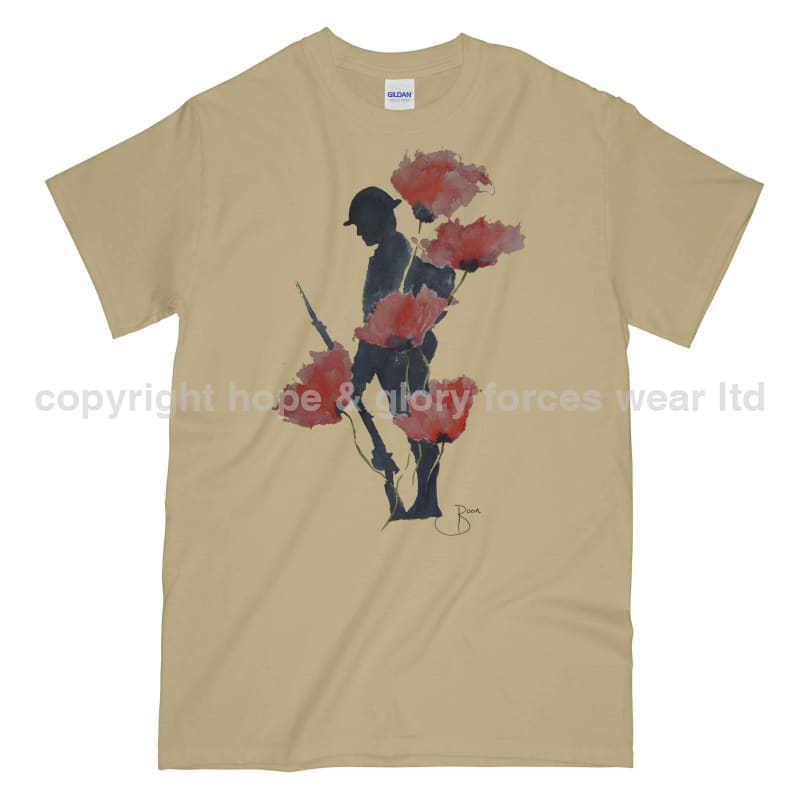 We Will Remember Them Printed T-Shirt - Sand