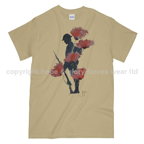 We Will Remember Them Printed T-Shirt - Sand