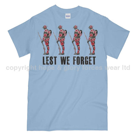 Poppy WW1 Tommy Lest We Forget Printed T-Shirt - Carolina Blue