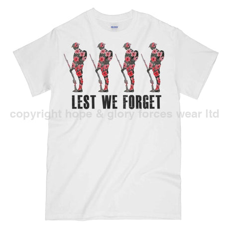 Poppy WW1 Tommy Lest We Forget Printed T-Shirt - White