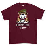 Grumpy Old PWO Own Regiment of Yorkshire Veteran Printed T-Shirt - Maroon