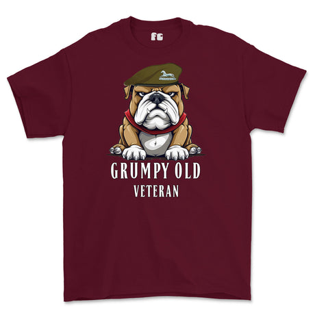 Grumpy Old PWO Own Regiment of Yorkshire Veteran Printed T-Shirt - Maroon