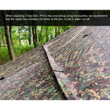 DD 3x3 Pro Tarp in MC camo for camping